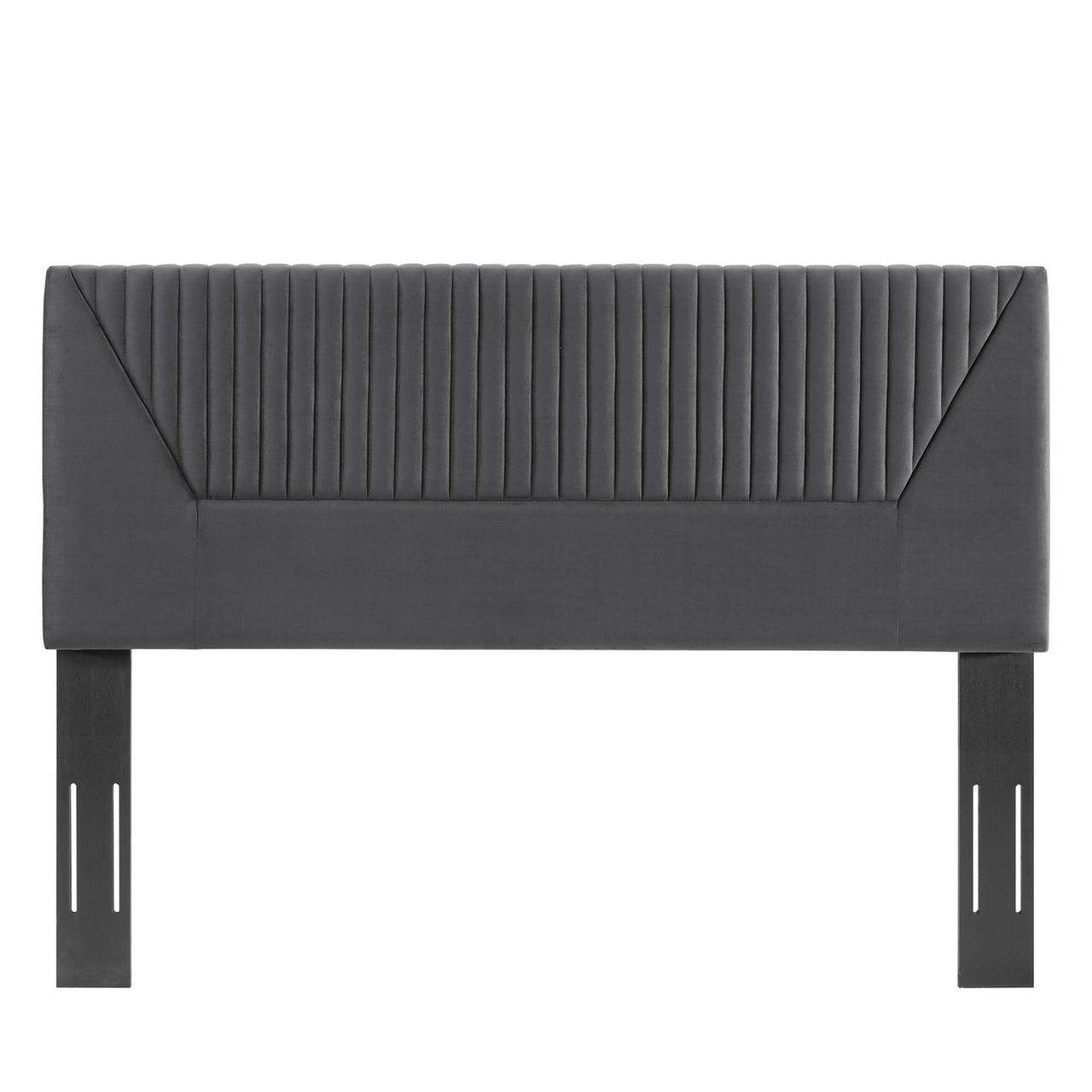 Pierce Velvet Twin Headboard, Charcoal