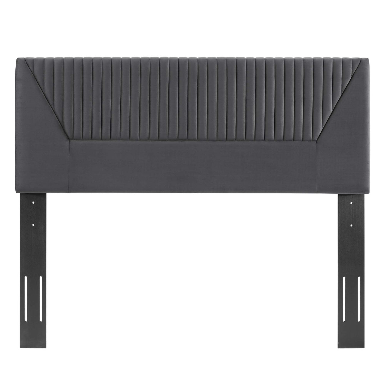 Pierce Velvet Twin Headboard, Charcoal