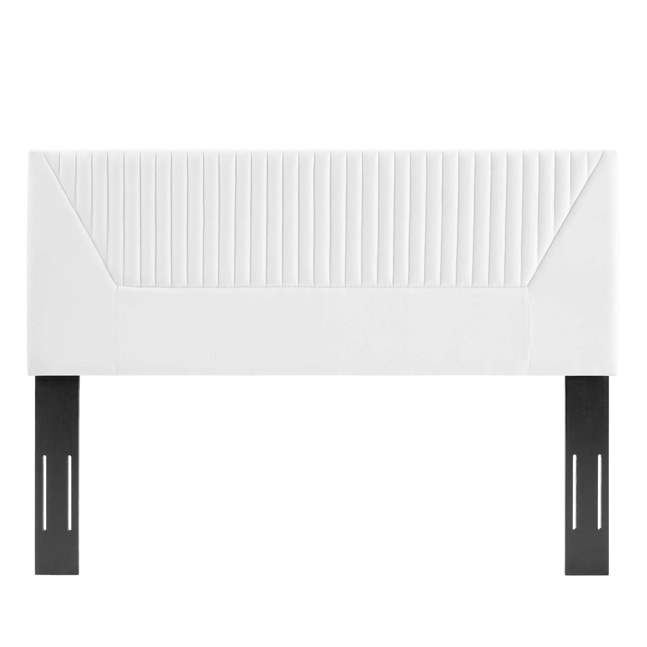 Pierce Velvet Full | Queen Headboard, White