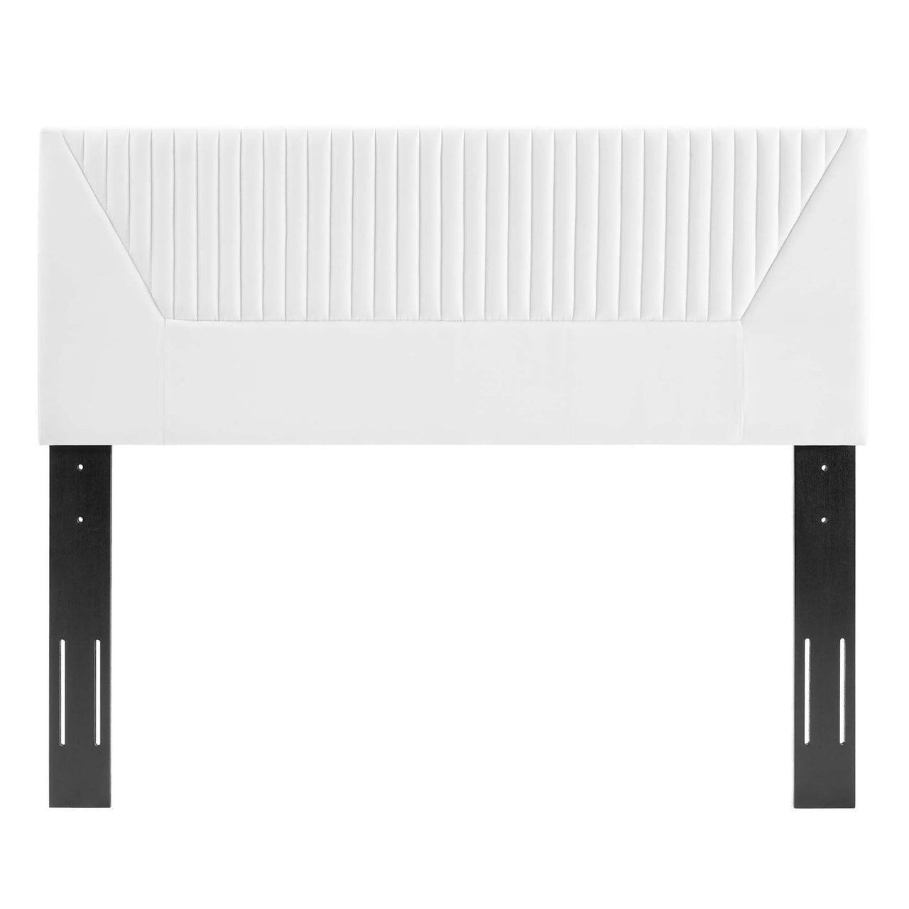 Pierce Velvet Full | Queen Headboard, White