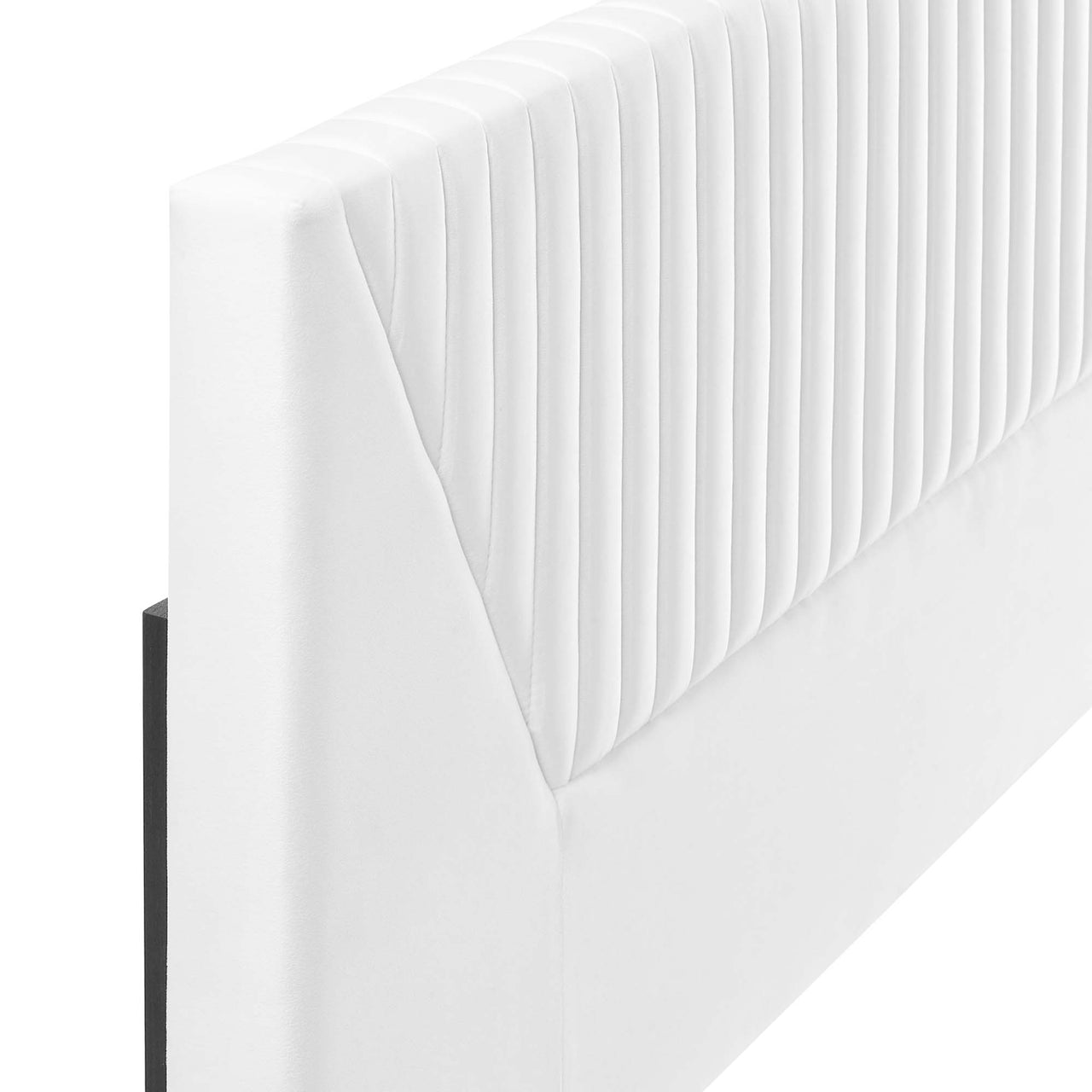 Pierce Velvet Full | Queen Headboard, White
