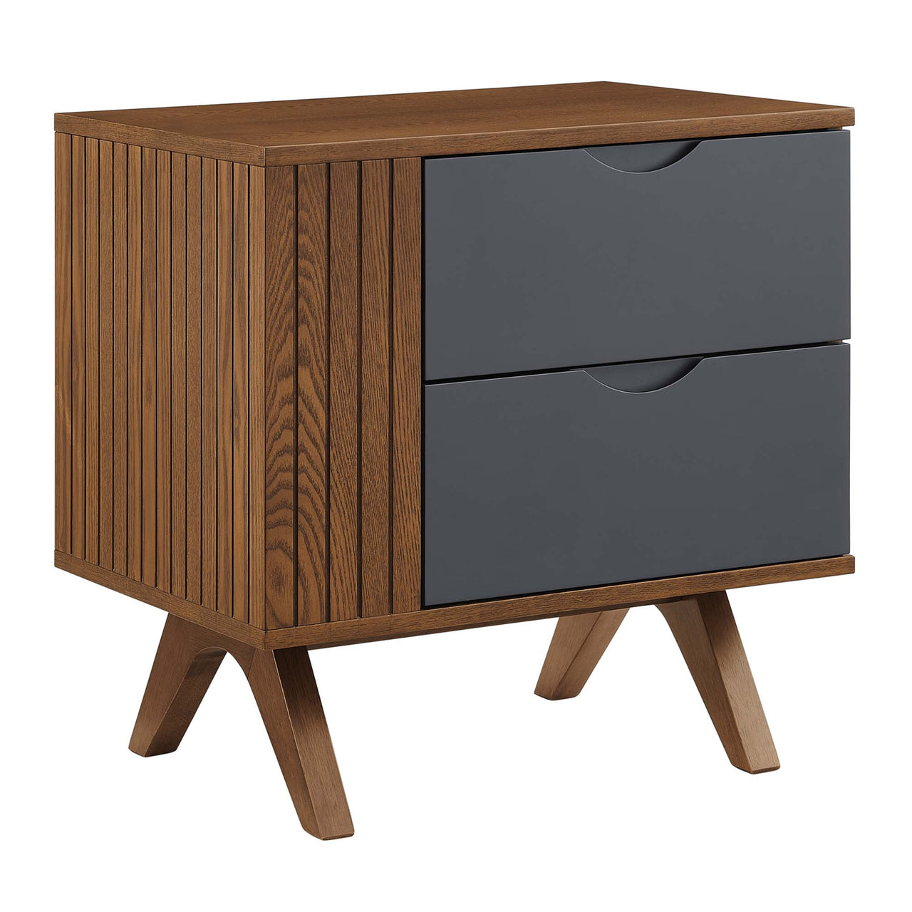 Duvall Nightstand, Walnut & Gray