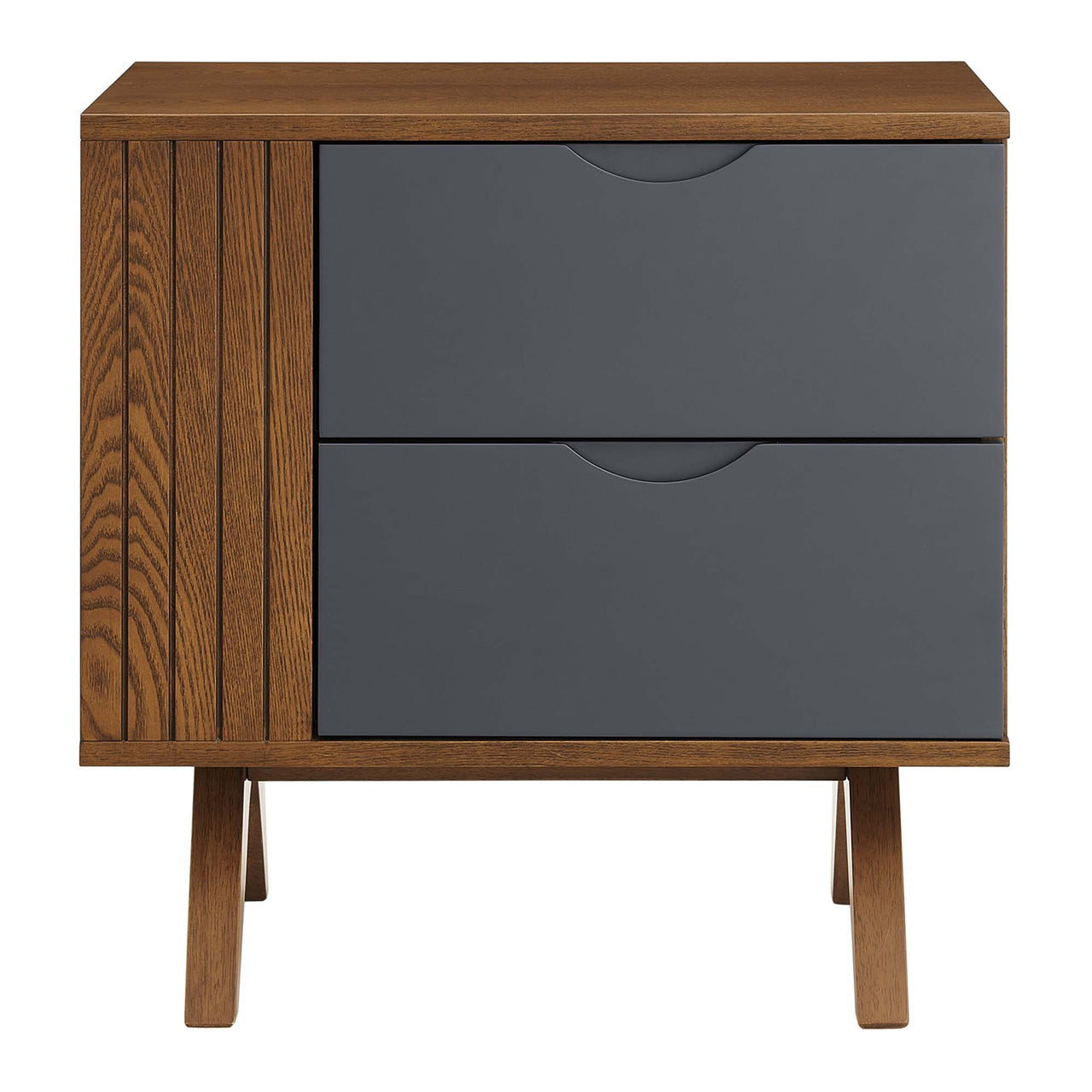 Duvall Nightstand, Walnut & Gray
