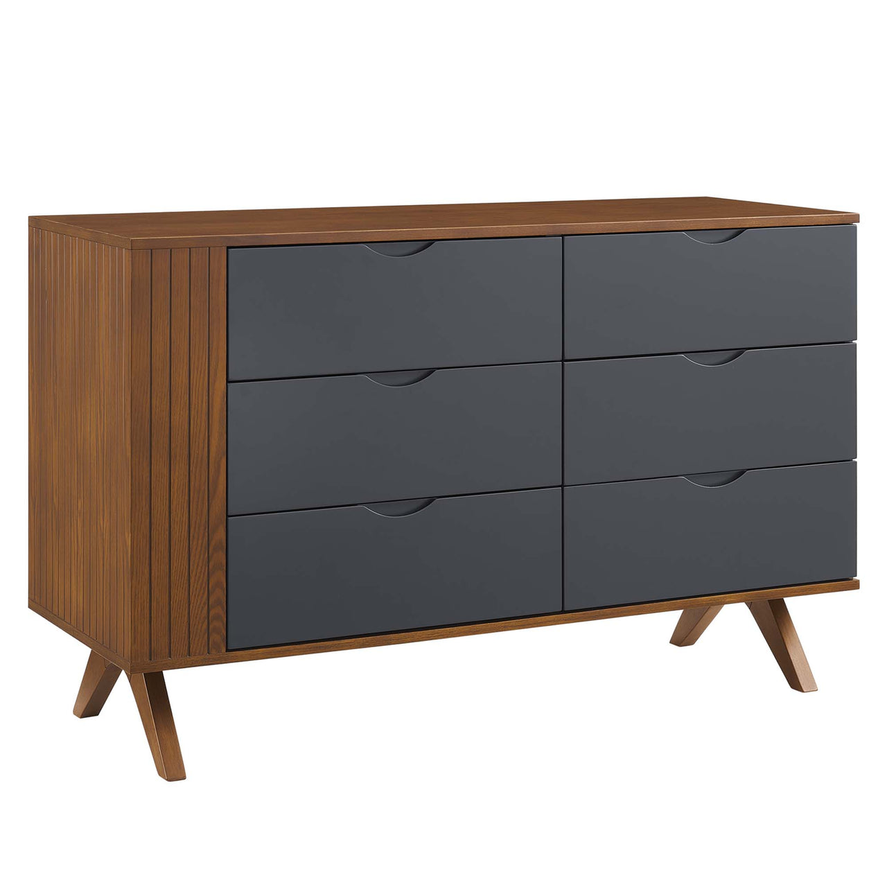 Duvall Dresser, Walnut & Gray