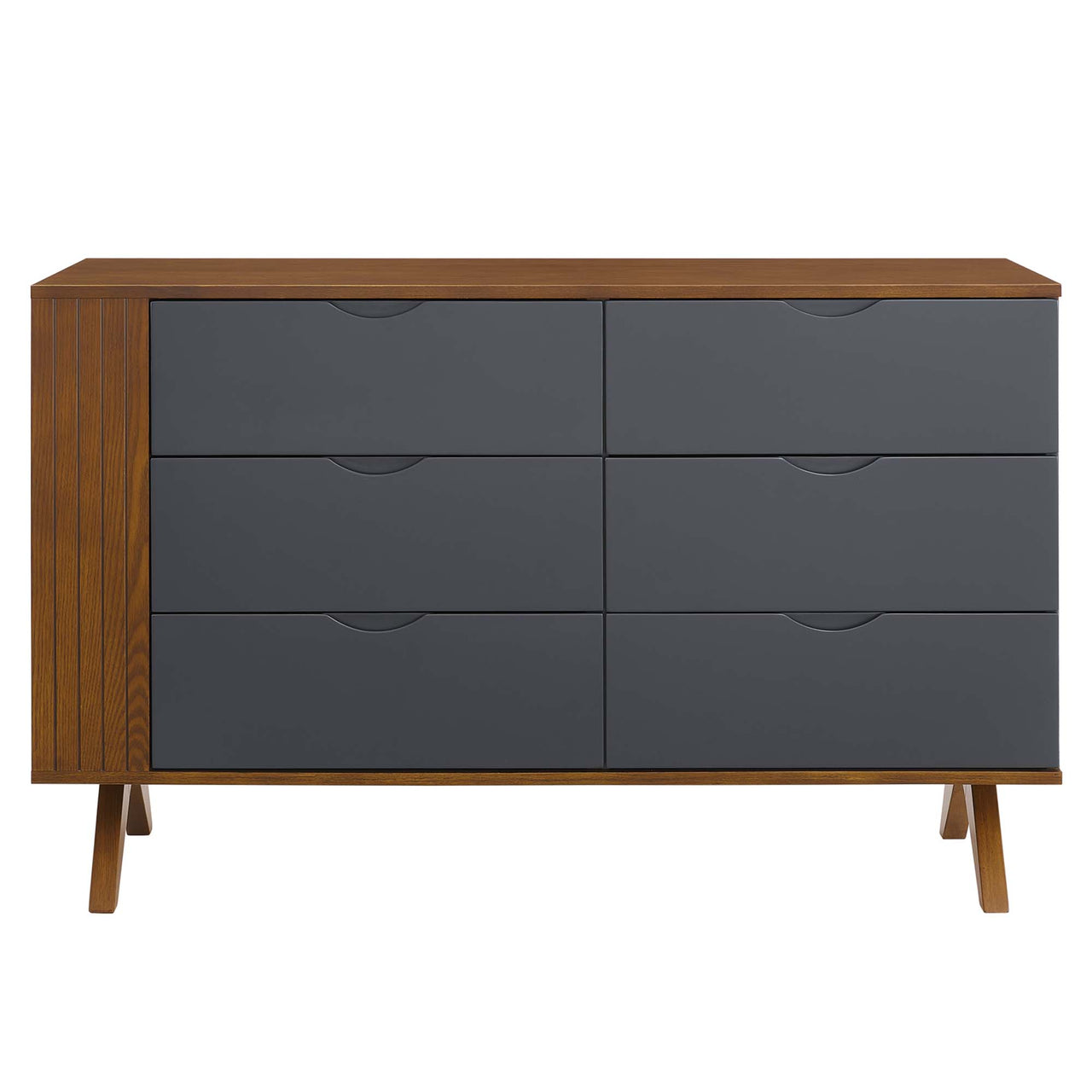 Duvall Dresser, Walnut & Gray