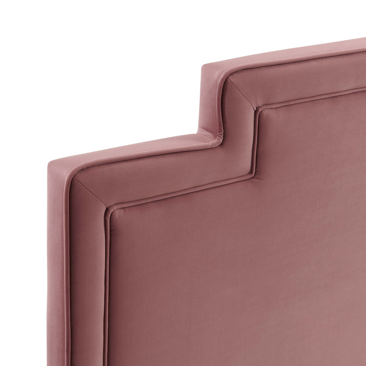 Valonna Upholstered Velvet Twin Bed, Dusty Rose