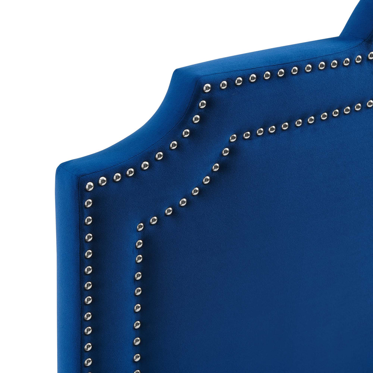 Ascend Velvet Full Bed, Navy