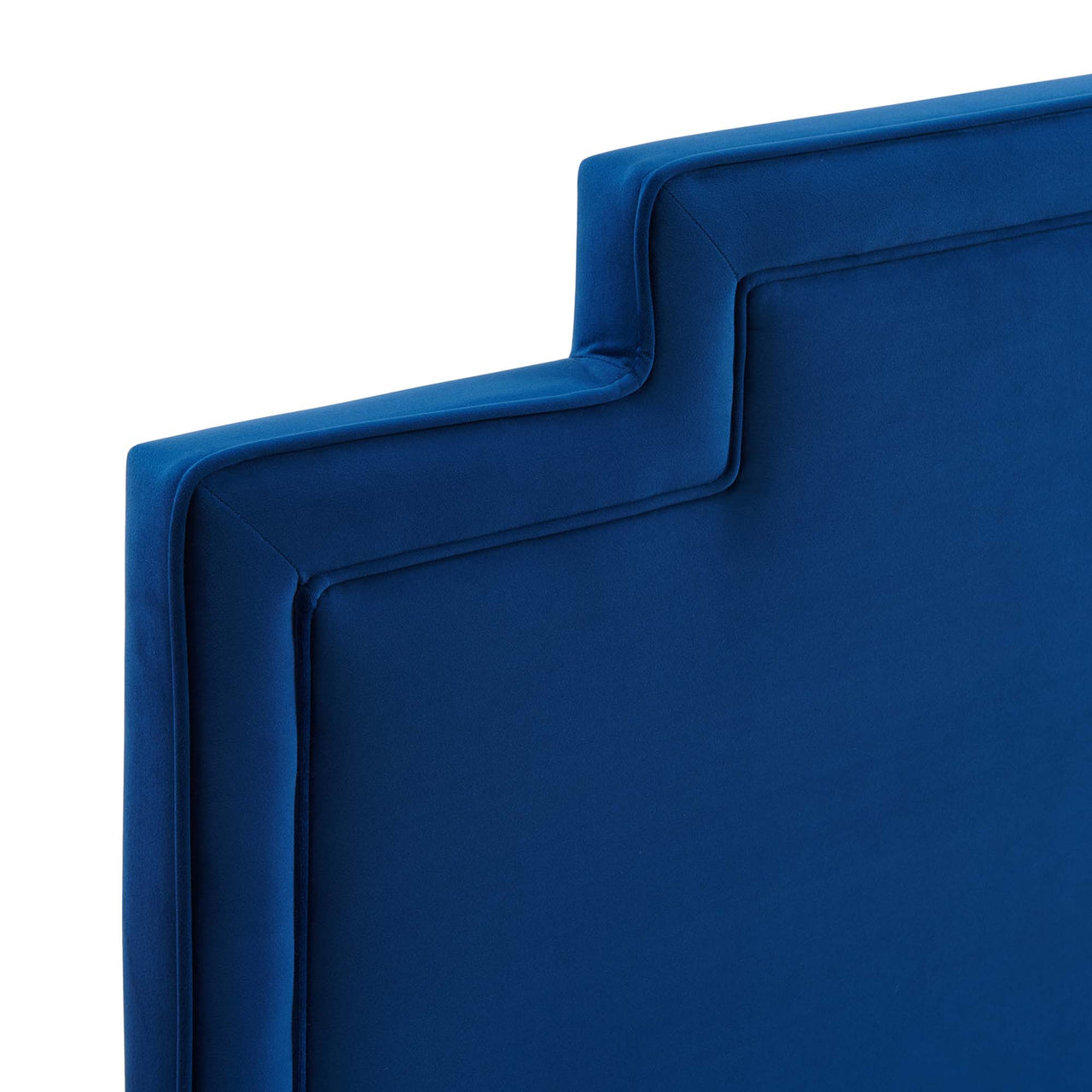 Valonna Upholstered Velvet Full Bed, Navy