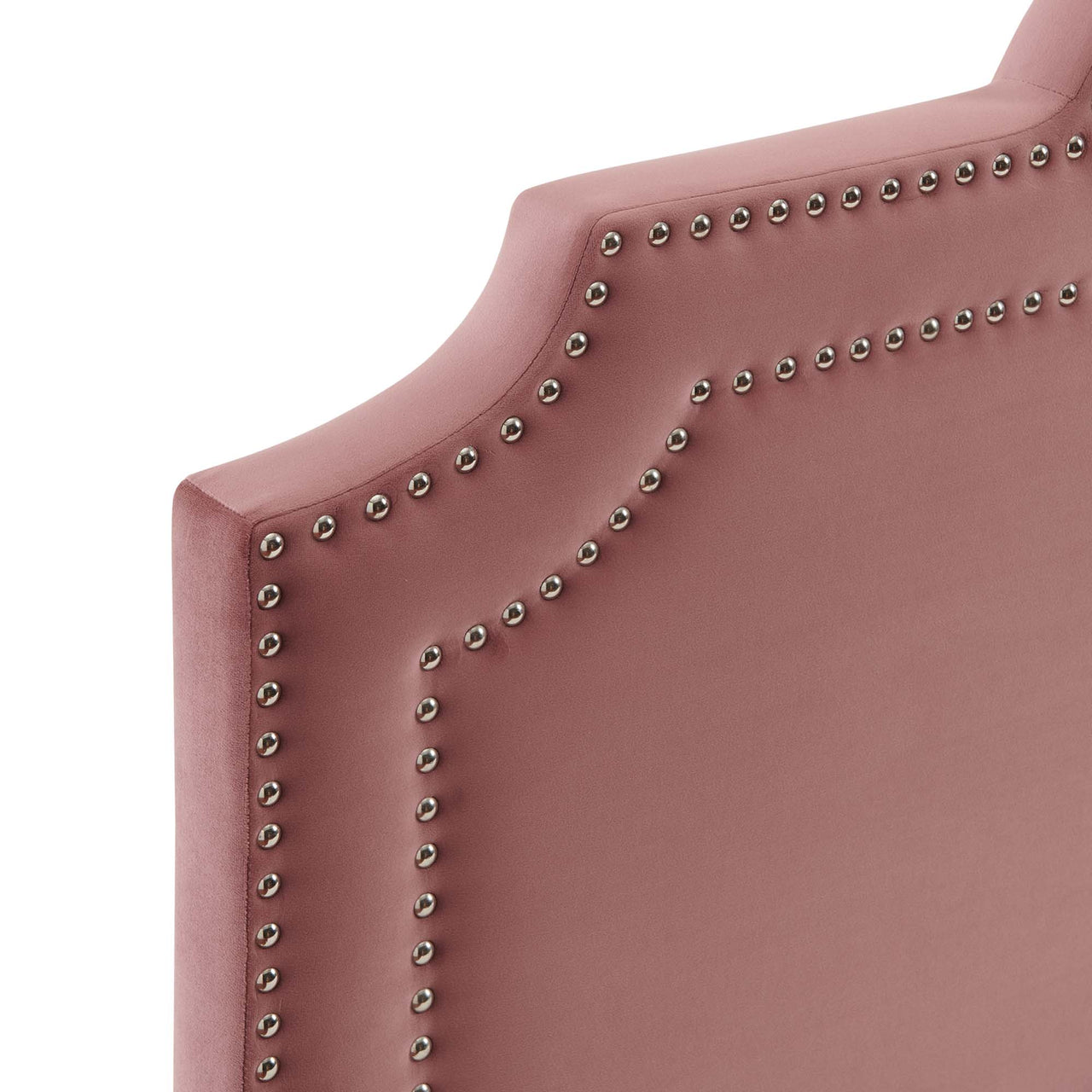 Ascend Velvet King Bed, Dusty Rose
