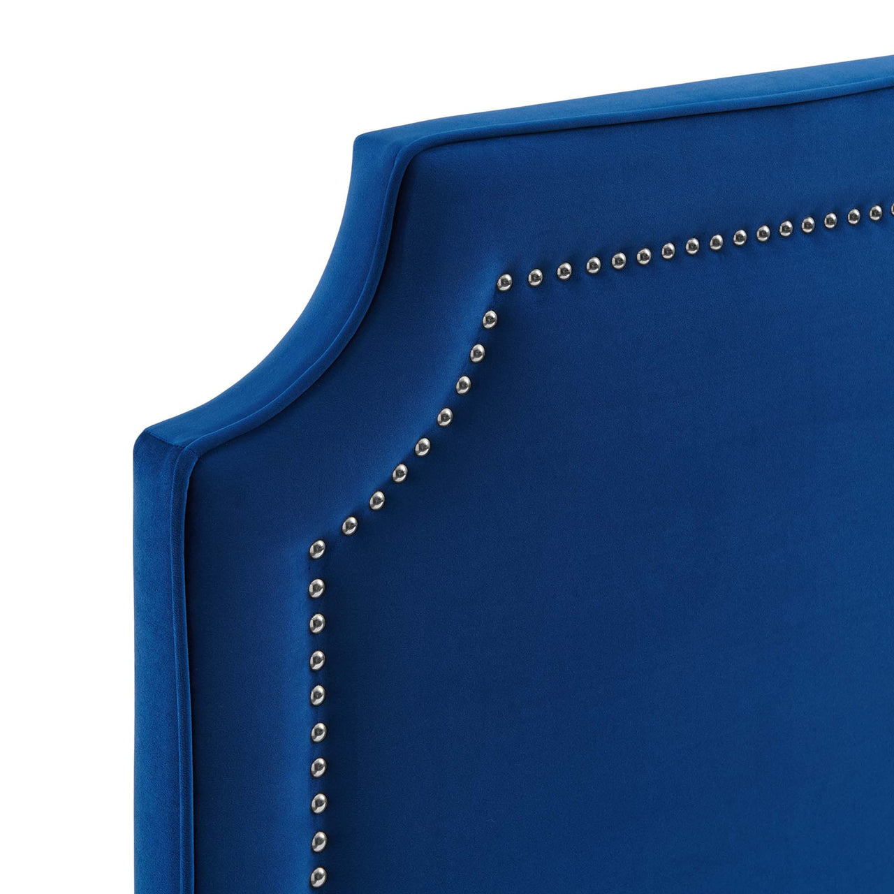 Talinova Upholstered Velvet King Bed, Navy