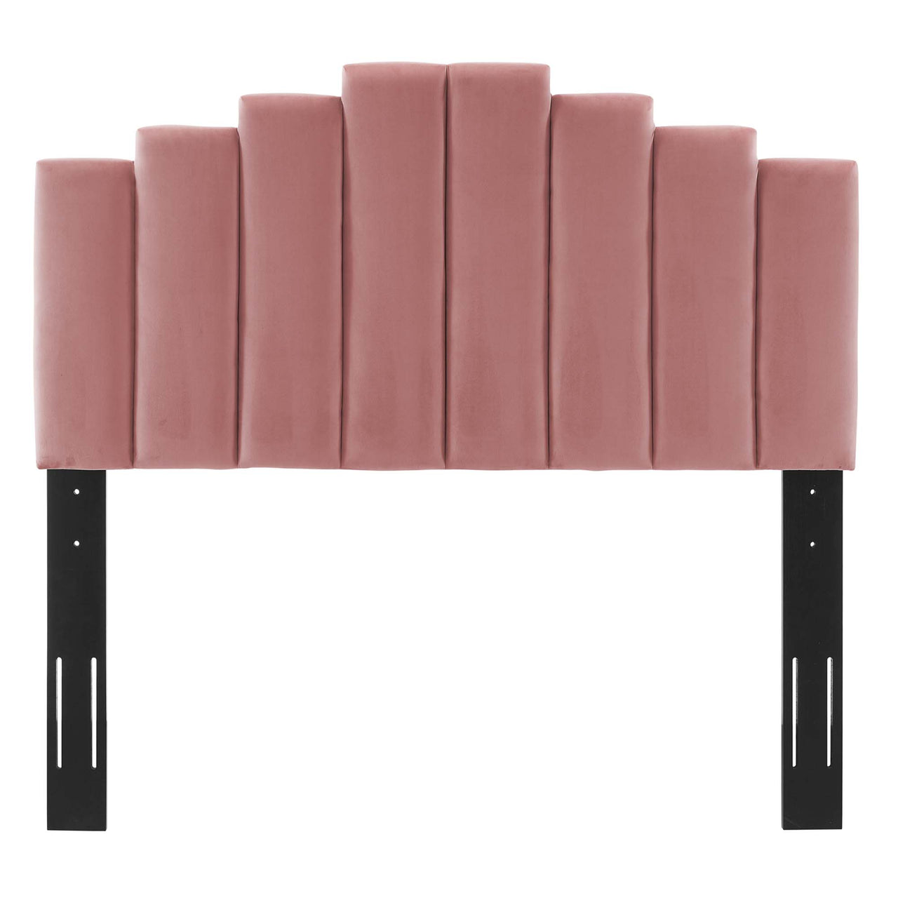 Emerelle Velvet King Platform Bed, Dusty Rose