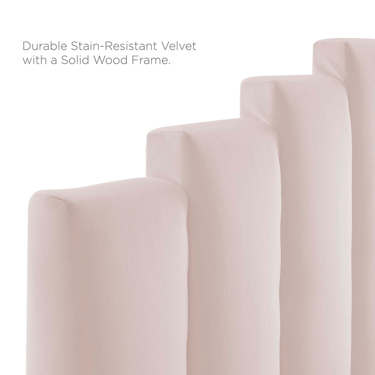 Emerelle Velvet King Platform Bed, Pink