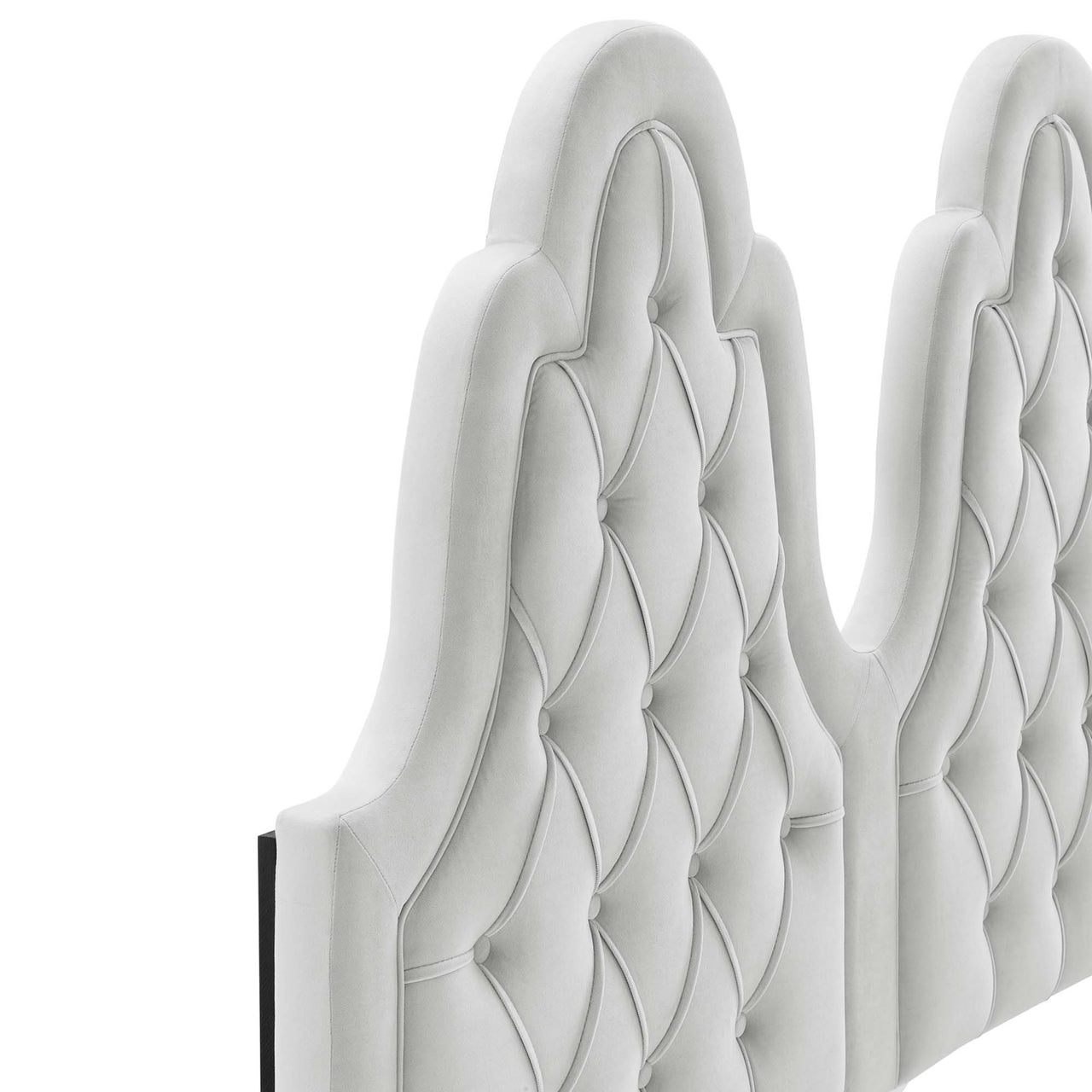 Celestina Velvet Twin Platform Bed, Light Gray