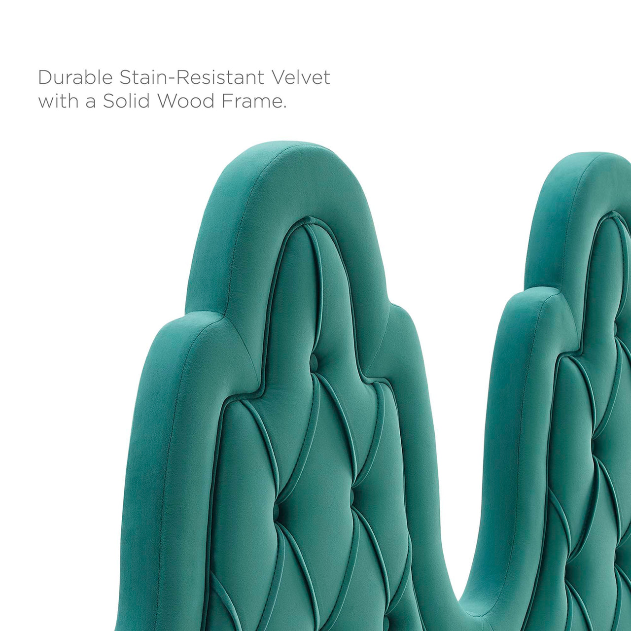 Celestina Velvet King Platform Bed, Teal