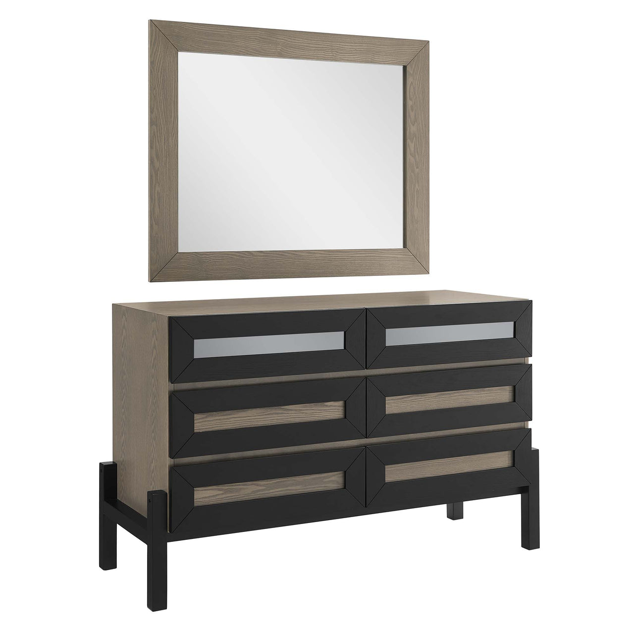 Maelor Dresser & Mirror Set, Oak