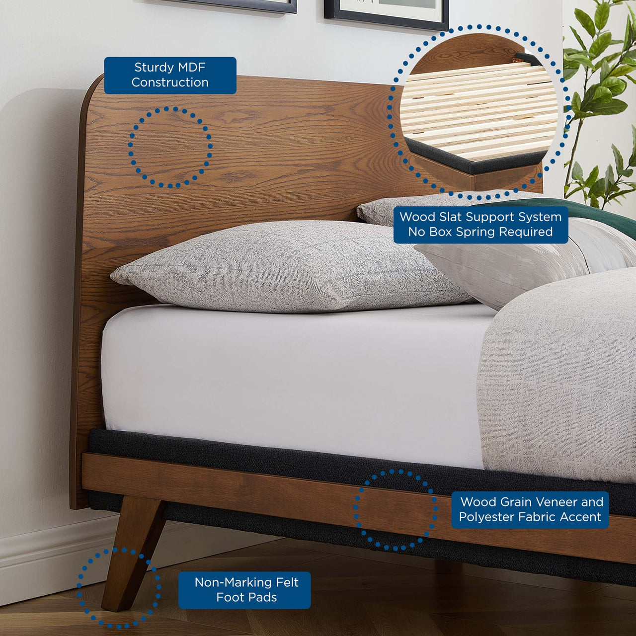 Duvall 3-Piece Bedroom Set, Walnut