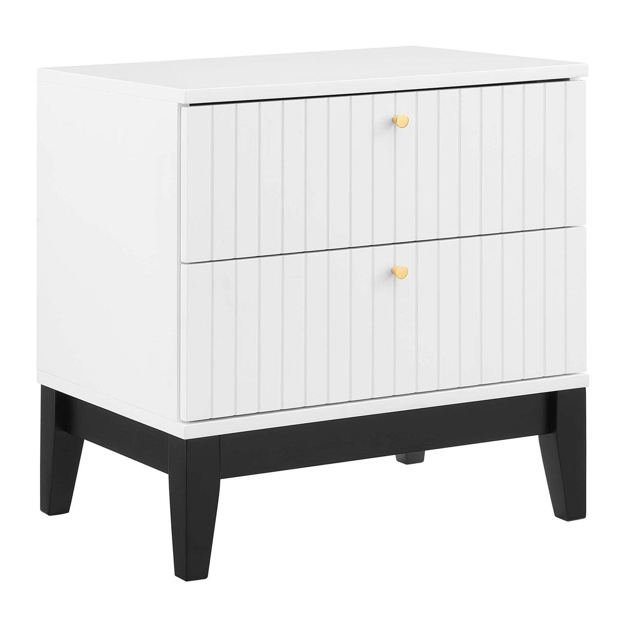 Noelle 3-Piece Upholstered Bedroom Set, White & Gray