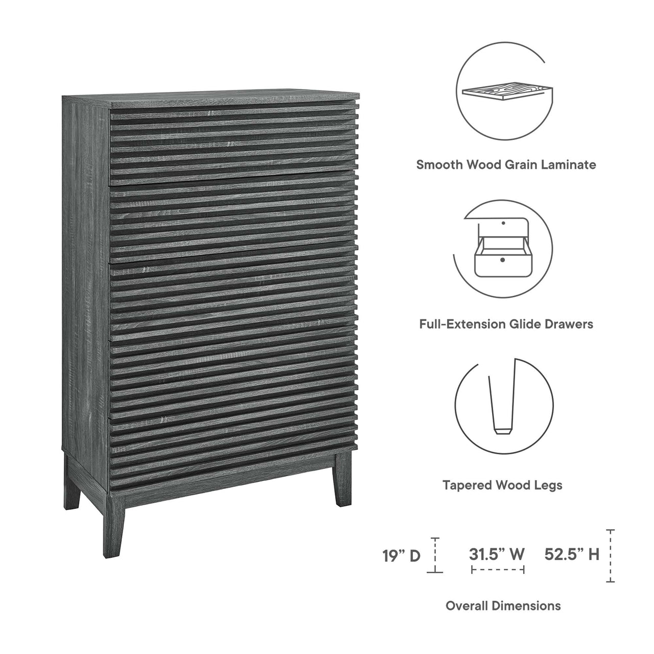 Ventra Chest, Large, Charcoal