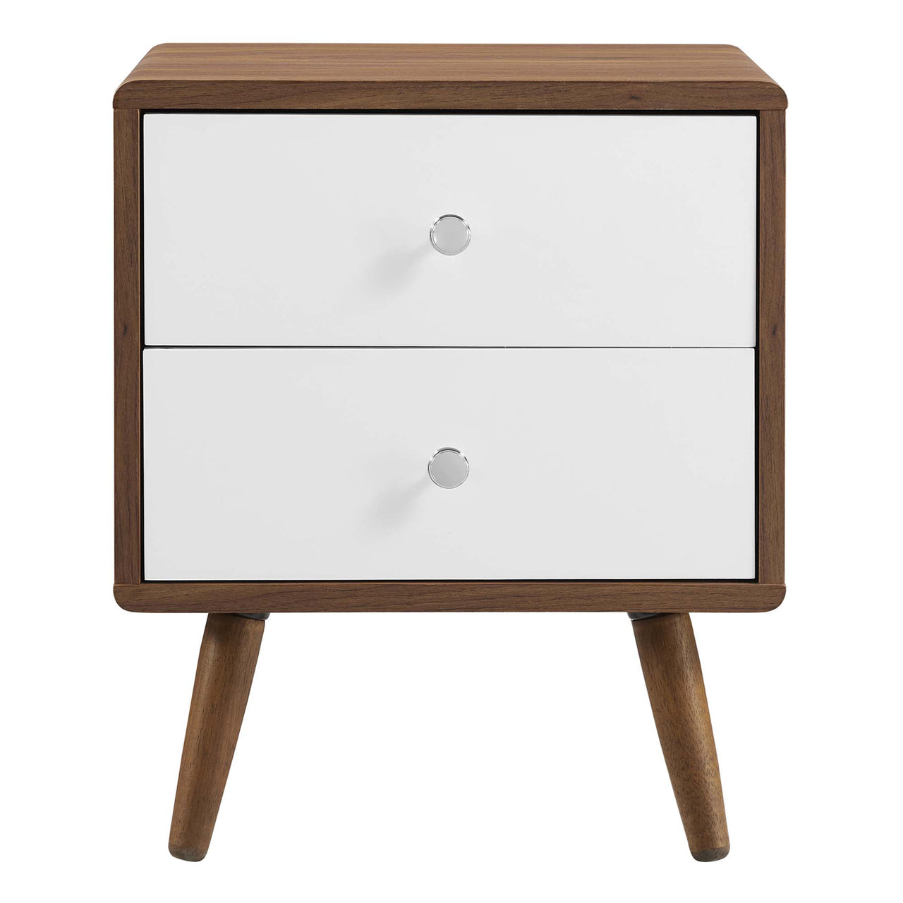Erisen Nightstand, Large, Walnut & White