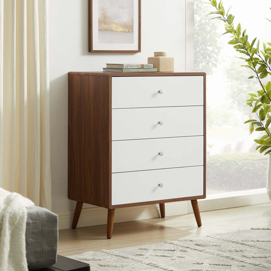 Erisen Chest, Medium, Walnut & White