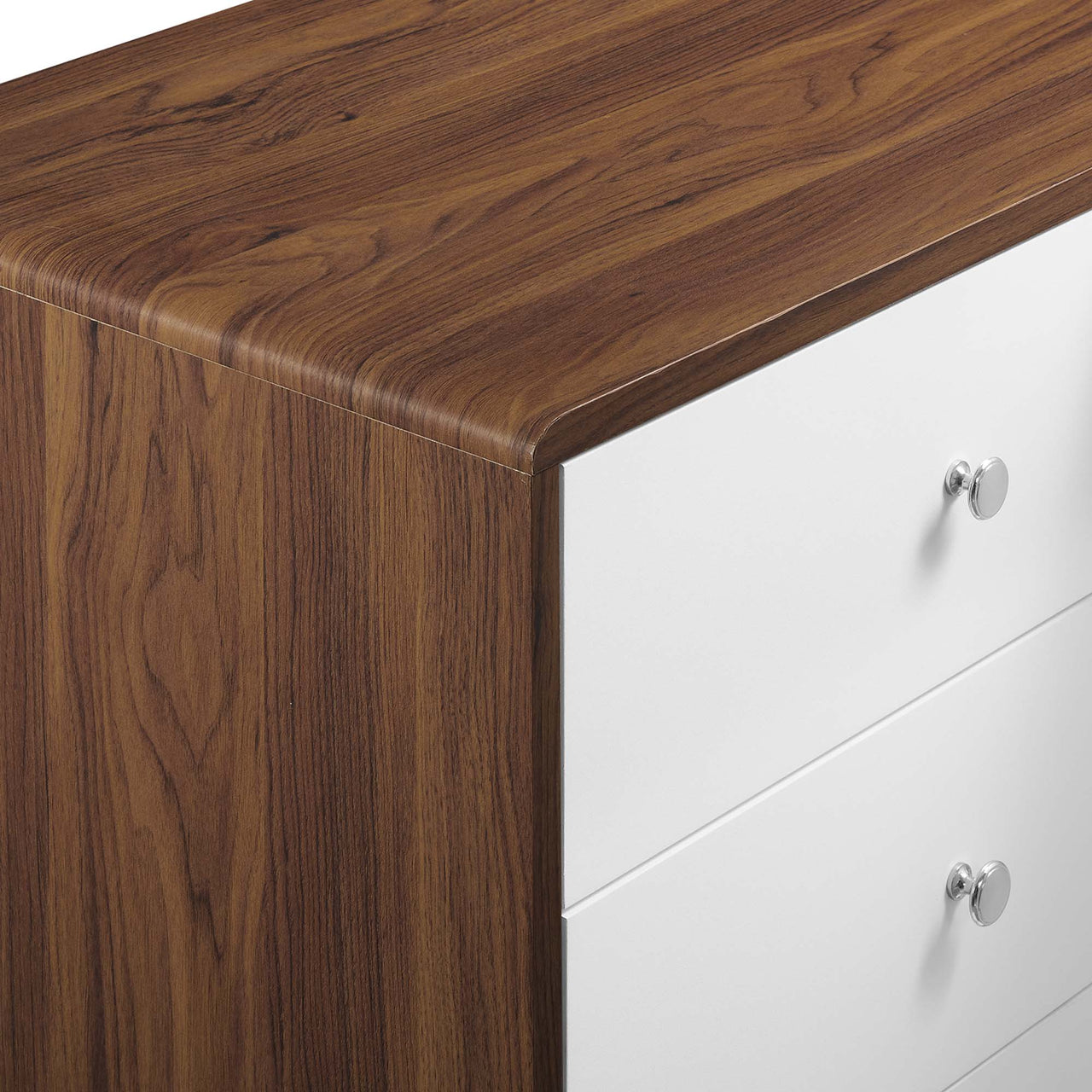 Erisen Dresser, Small, Walnut & White