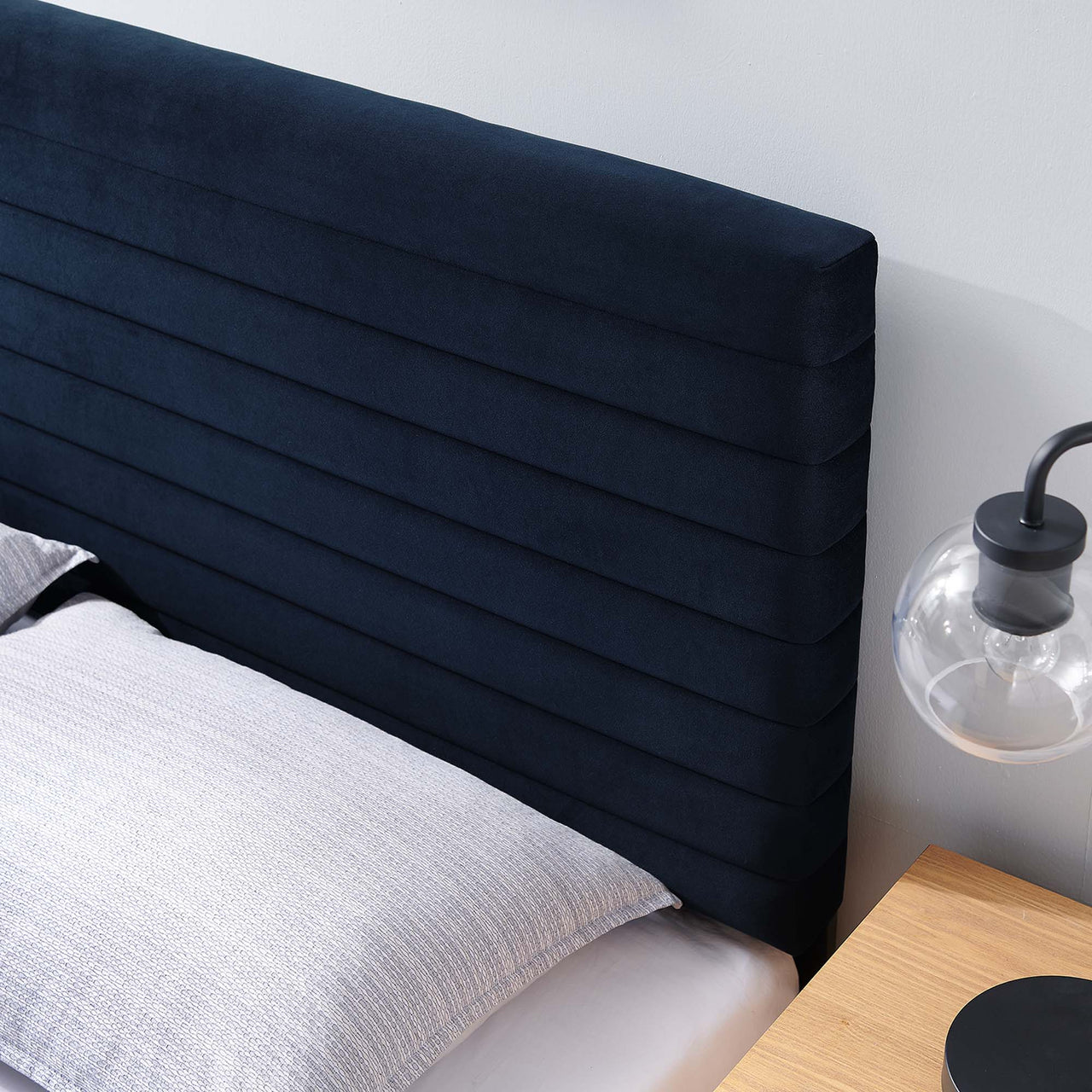 Layered Full | Queen Headboard, Dark Blue