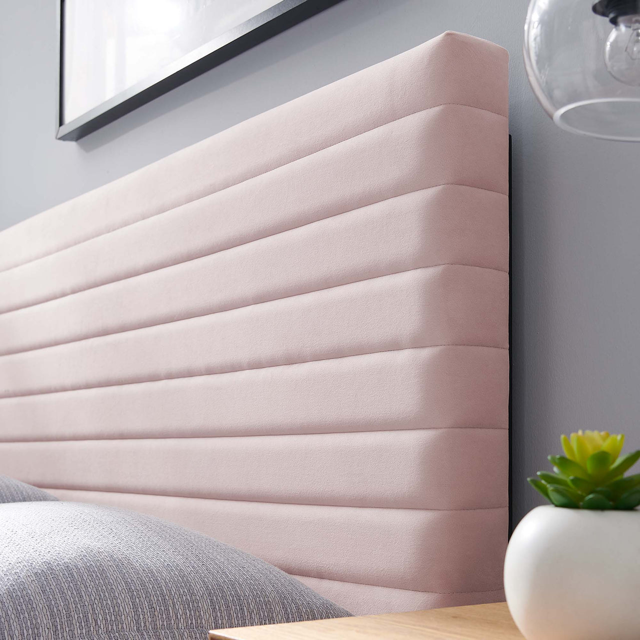 Layered Full | Queen Headboard, Pink