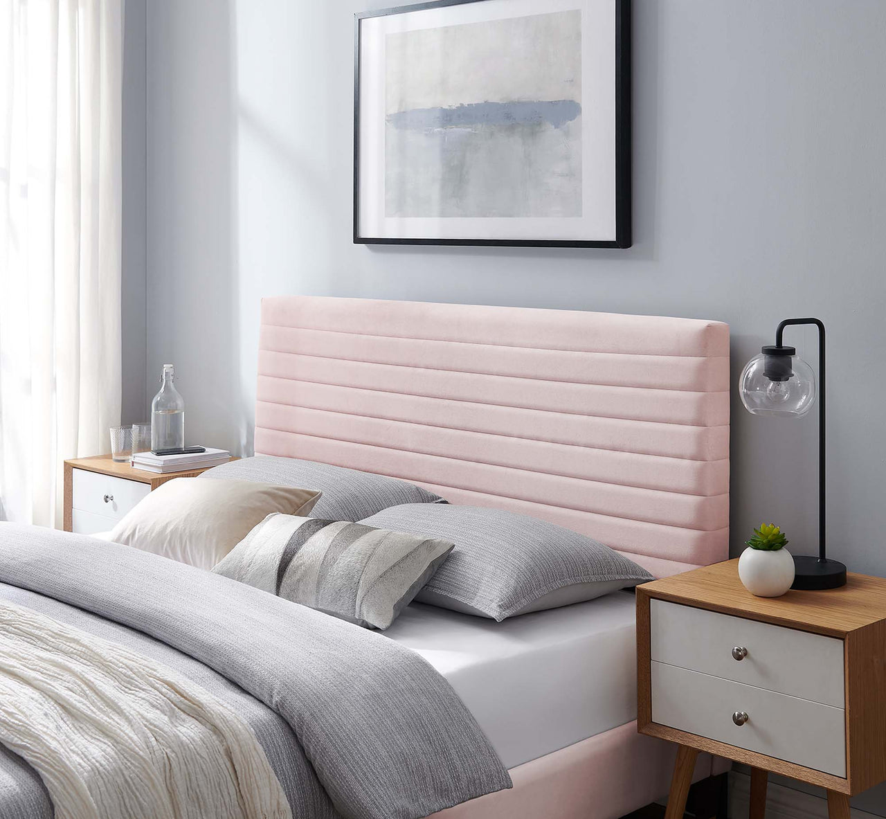Layered Full | Queen Headboard, Pink
