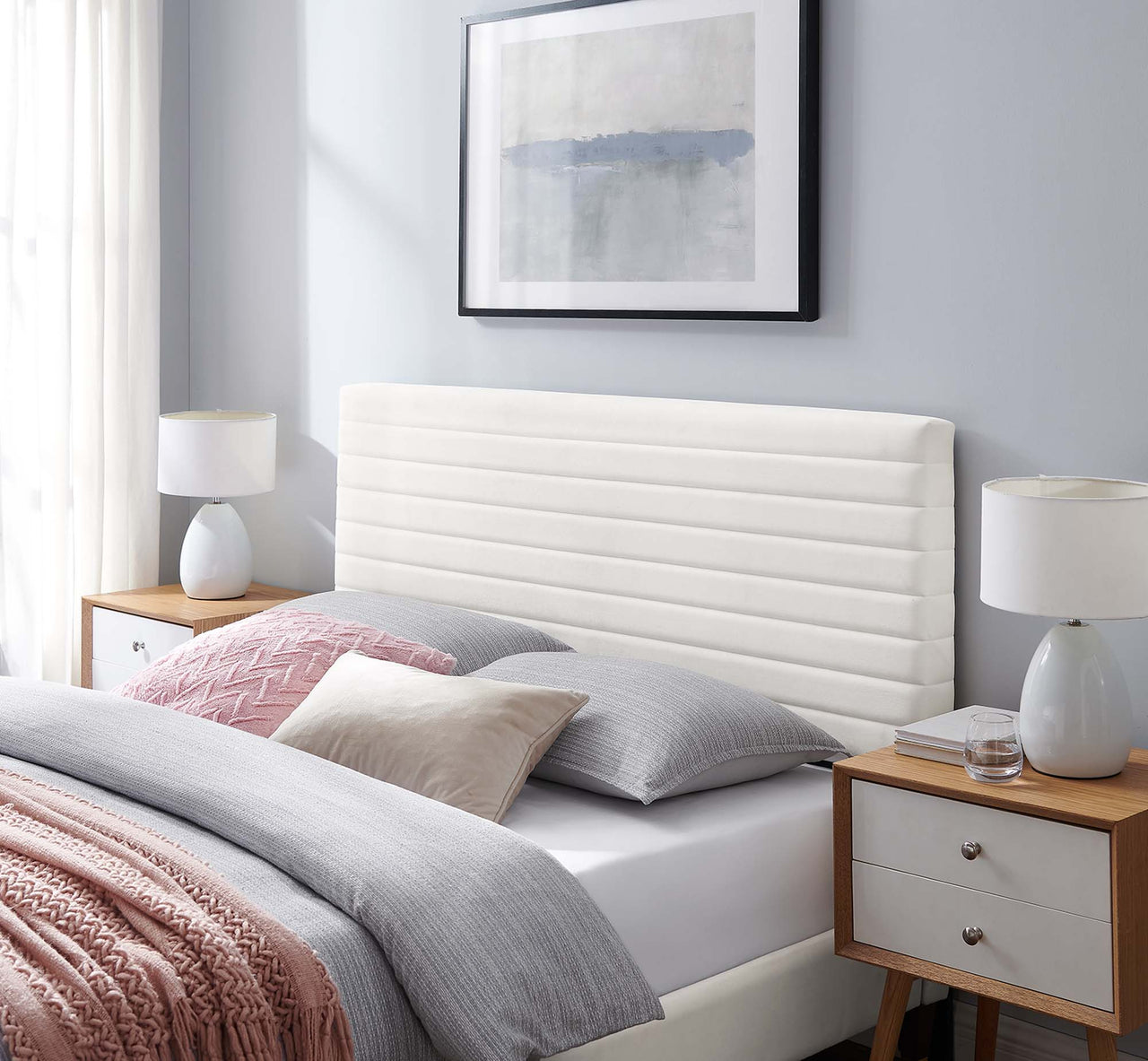 Layered King | California King Headboard, White