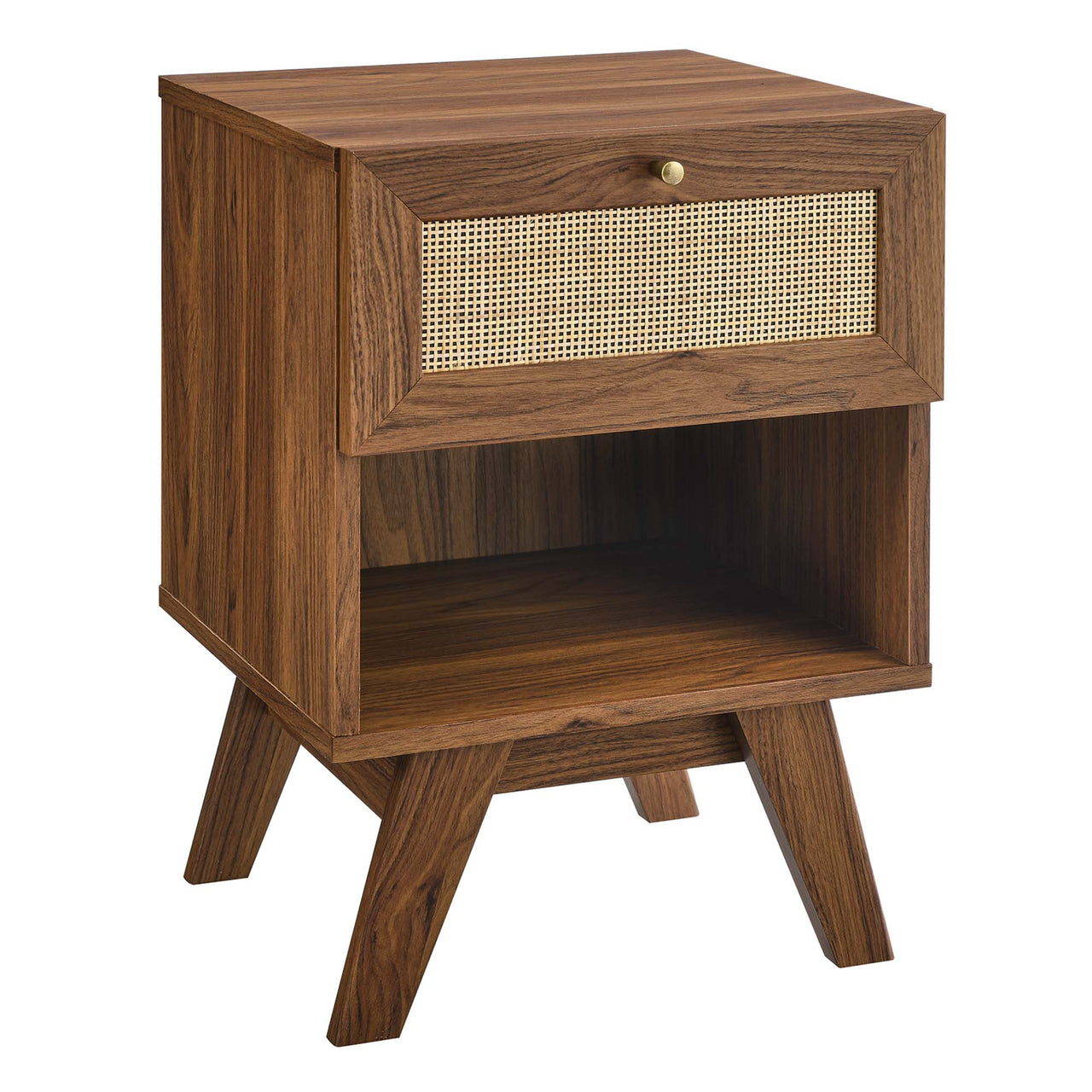 Marra 1-Drawer Nightstand, Walnut