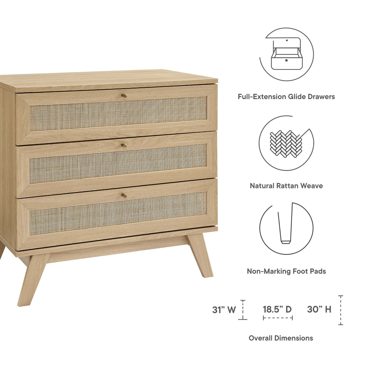 Marra Dresser, Small, Oak