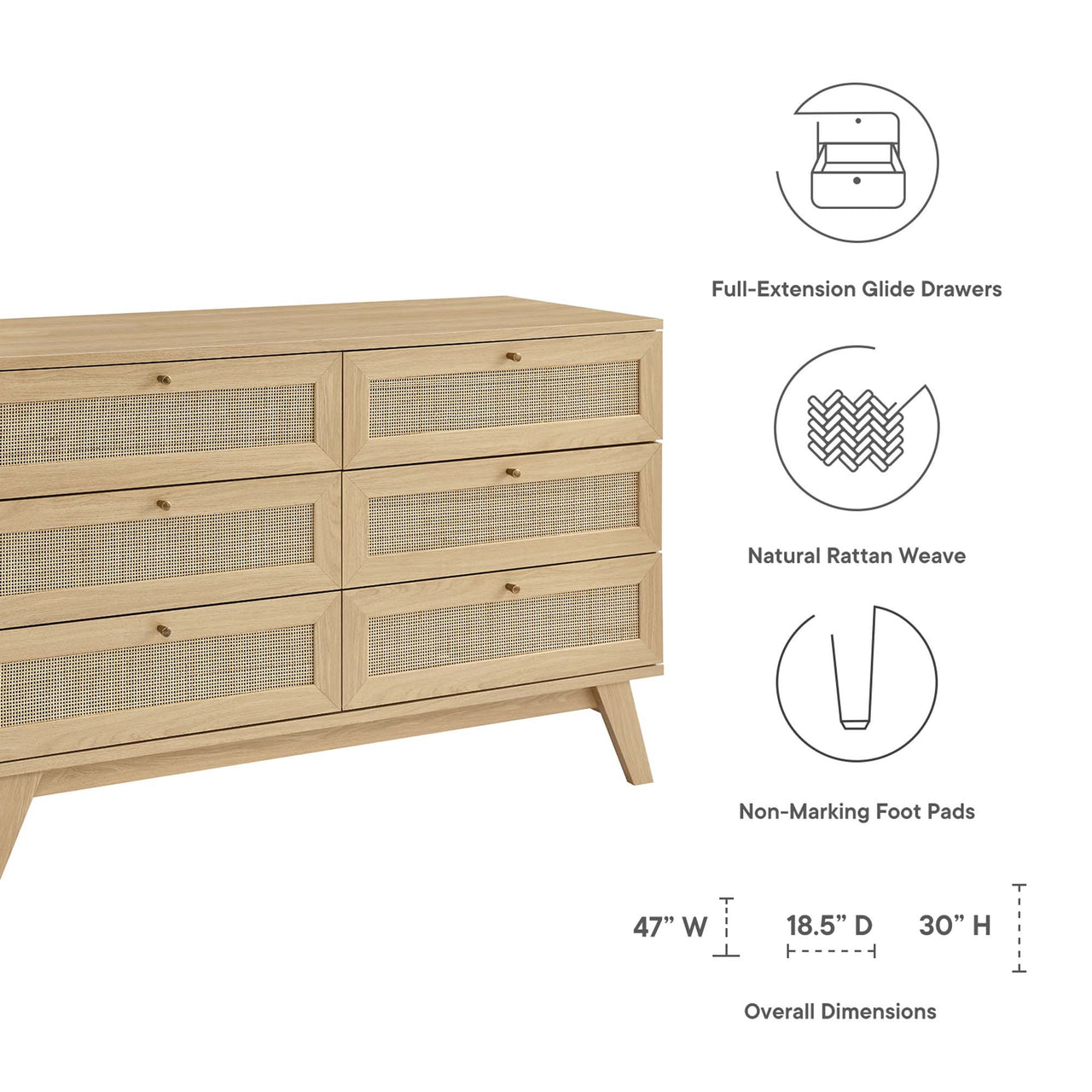 Marra Dresser, Medium, Oak