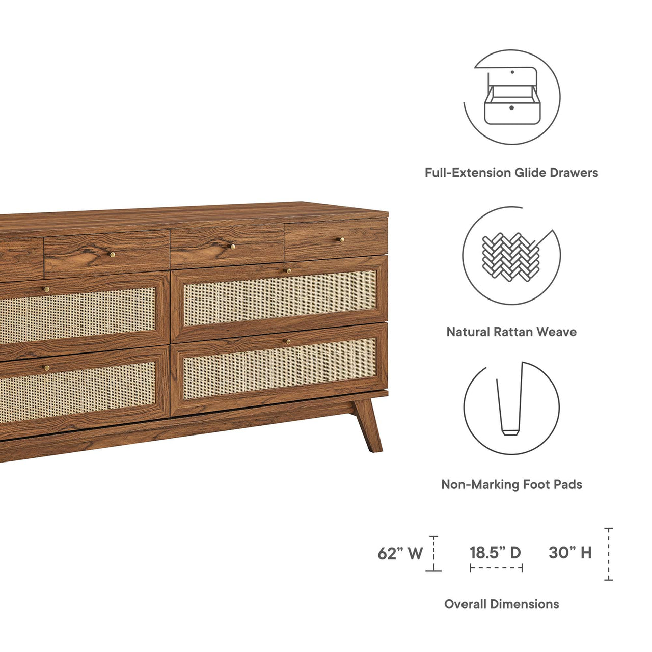 Marra Dresser, Large, Walnut