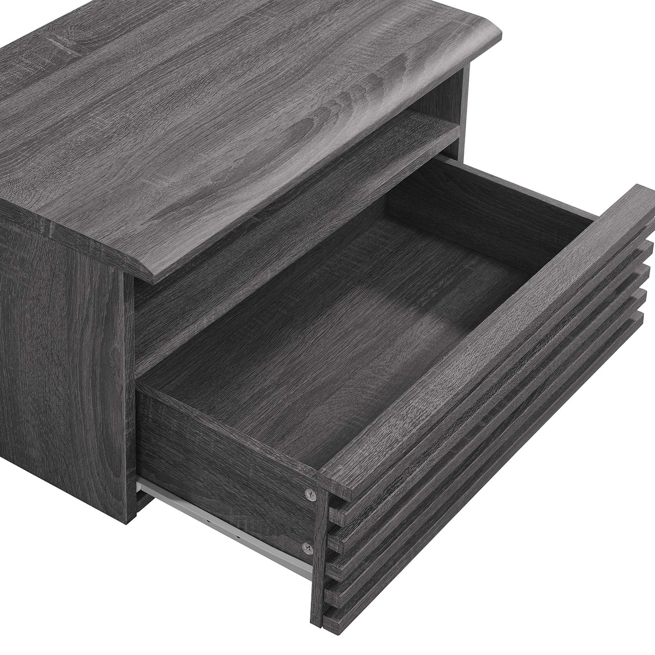 Ventra Wall Mount Nightstand, Charcoal