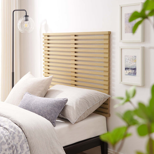 Ventra Wall Mount Twin Headboard, Oak