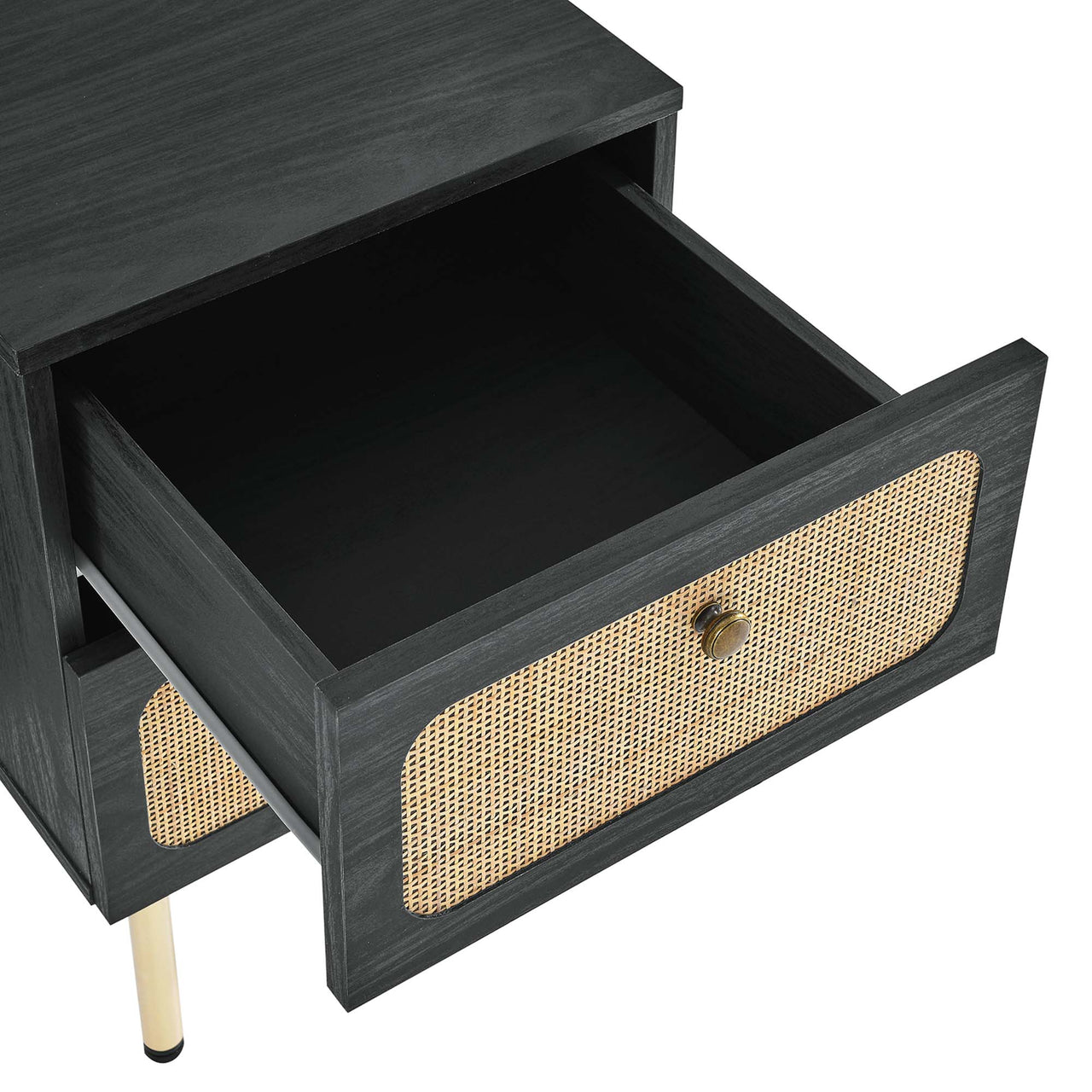Calden 2-Drawer Nightstand, Black