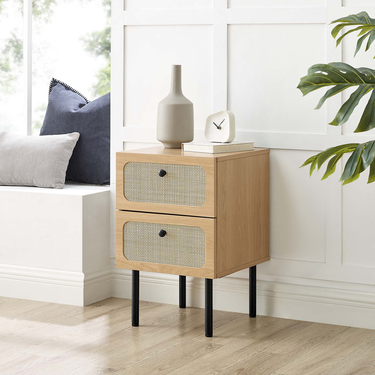 Calden 2-Drawer Nightstand, Oak