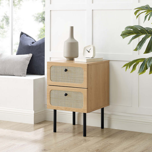 Calden 2-Drawer Nightstand, Oak