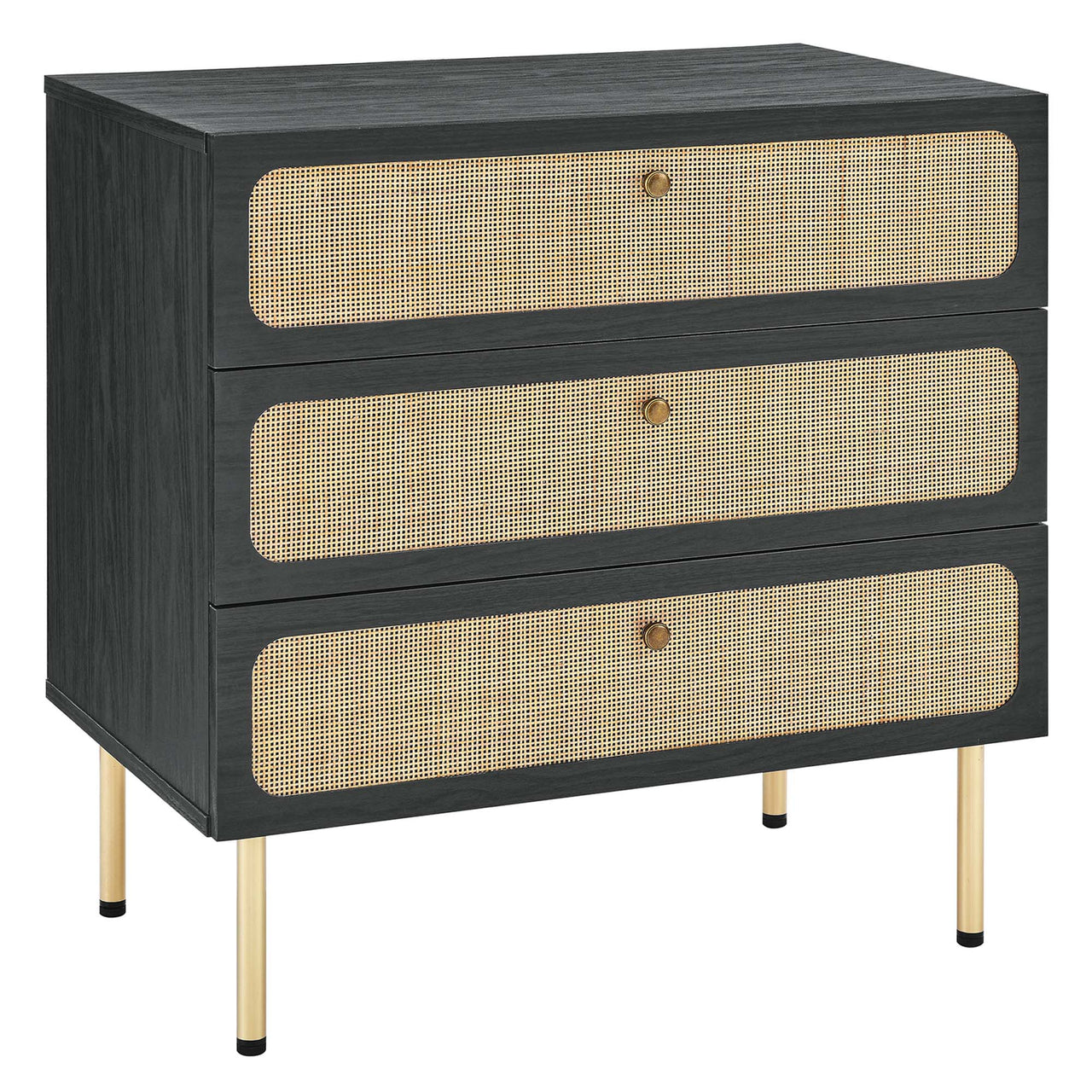 Calden 3-Drawer Chest, Black