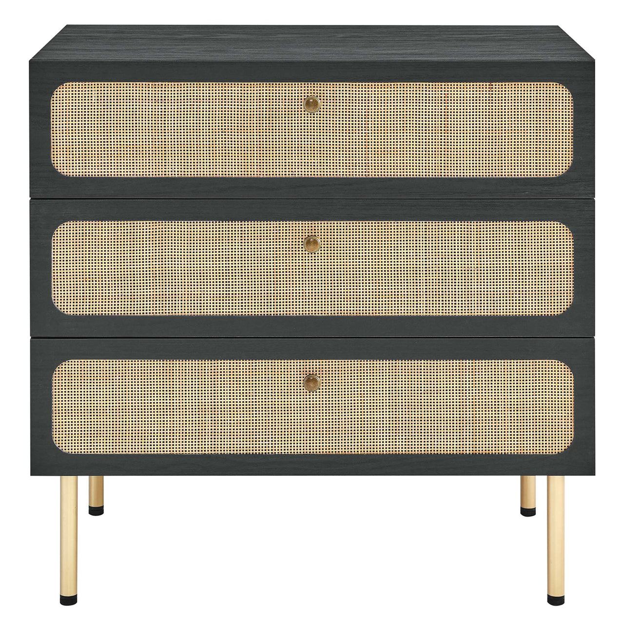 Calden 3-Drawer Chest, Black