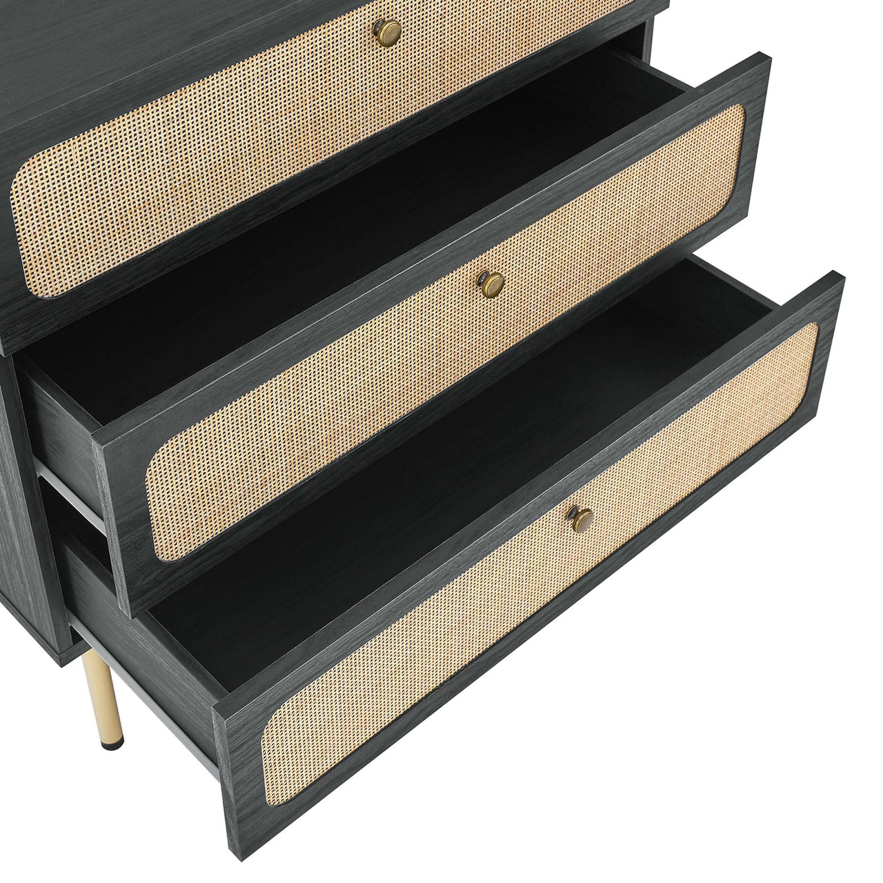 Calden 3-Drawer Chest, Black