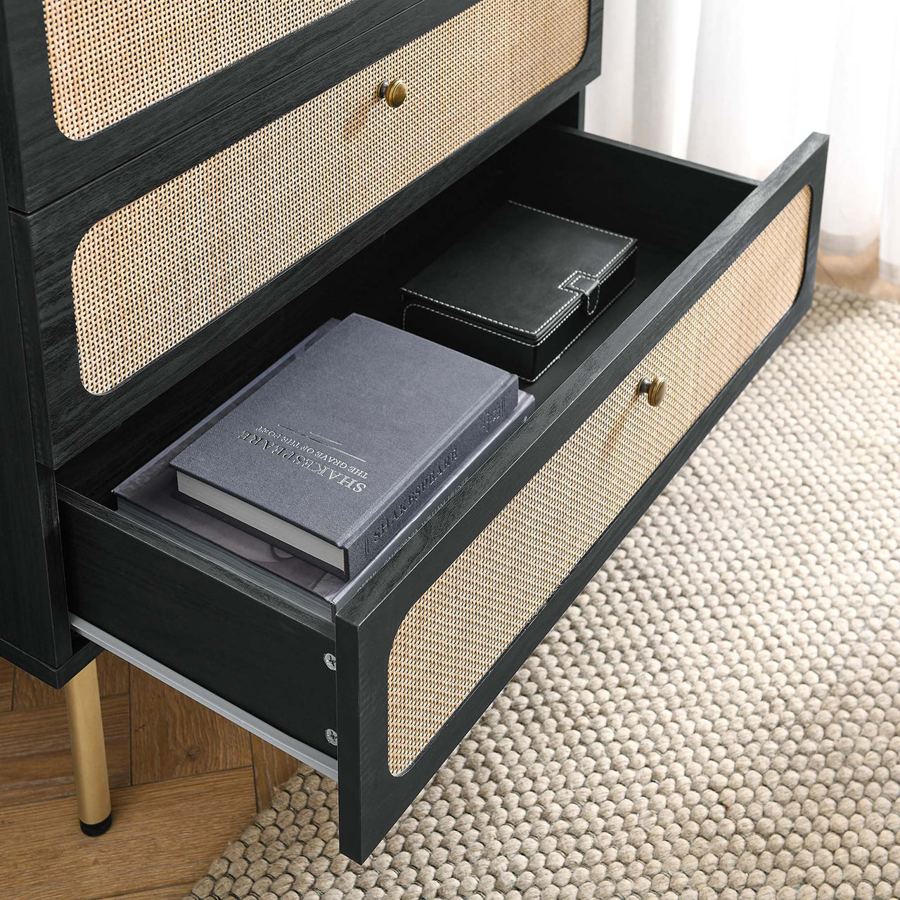 Calden 3-Drawer Chest, Black