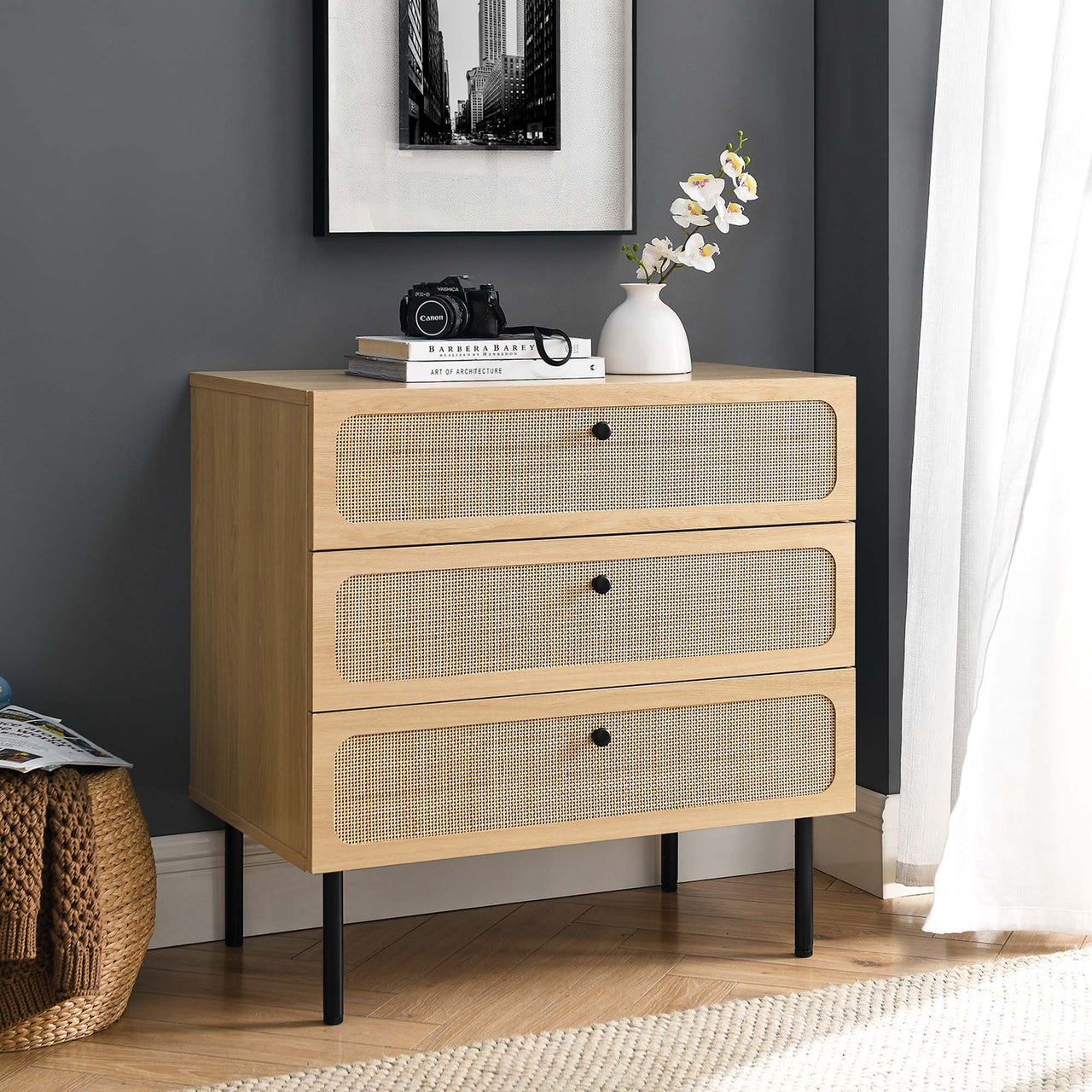 Calden 3-Drawer Chest, Oak
