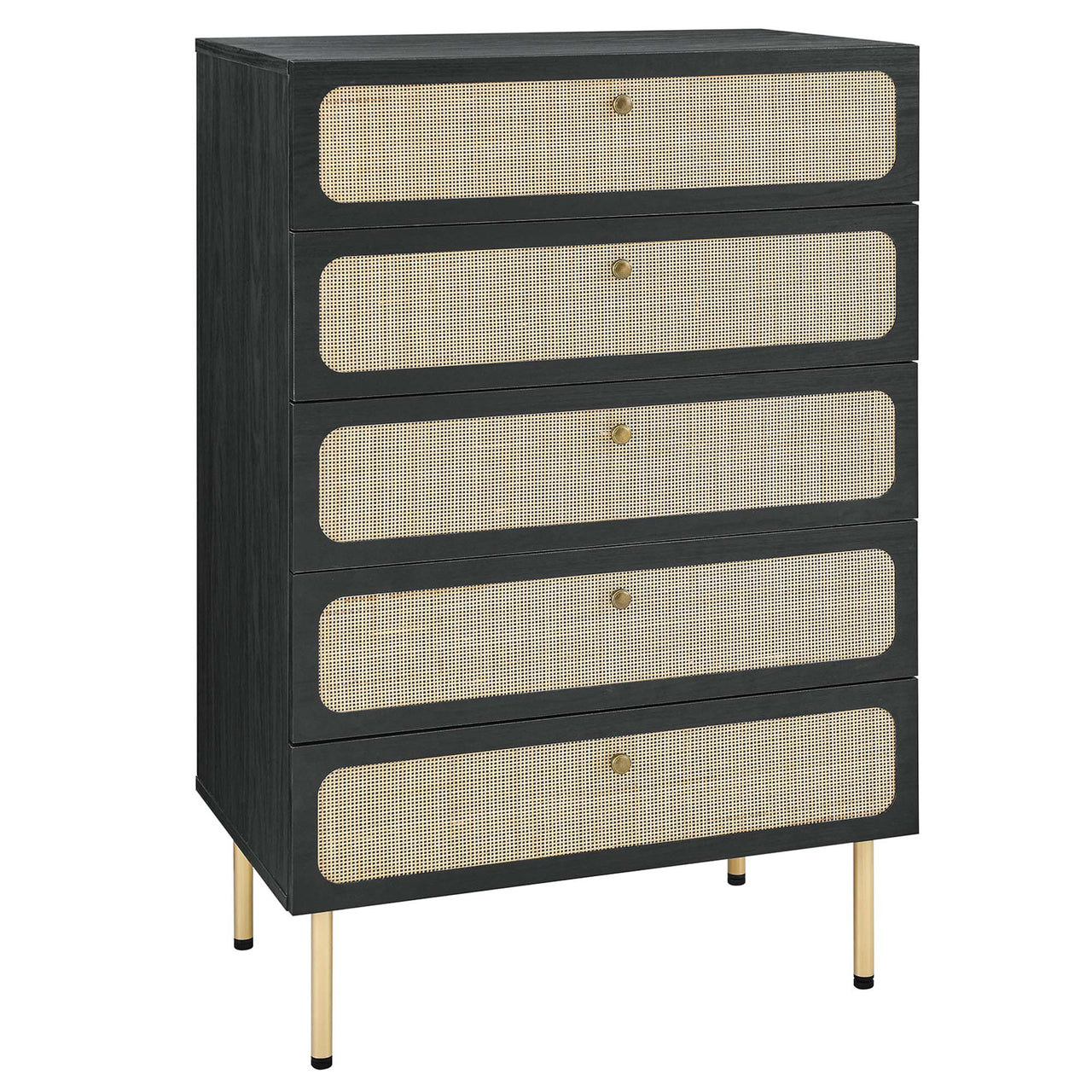 Calden 5-Drawer Chest, Black
