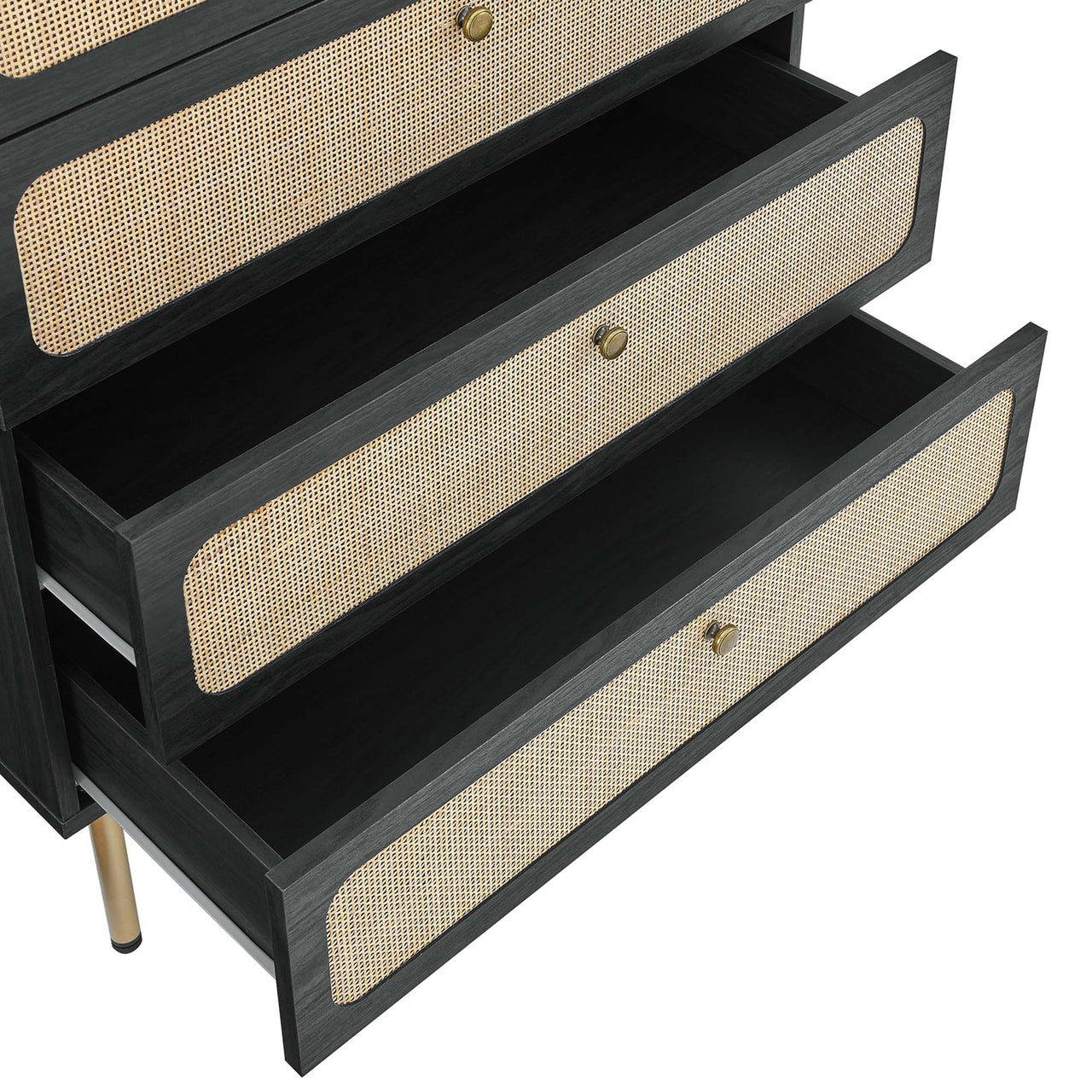 Calden 5-Drawer Chest, Black