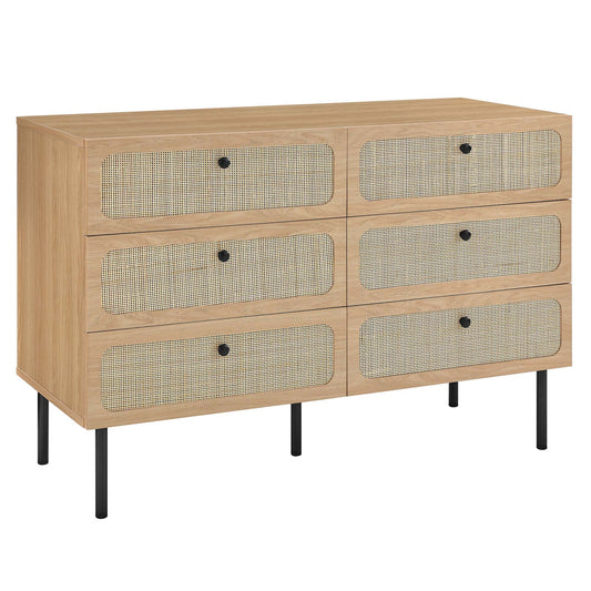Chaucer 6-Drawer Compact Dresser, Oak