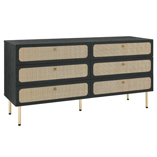 Chaucer 6-Drawer Dresser, Black