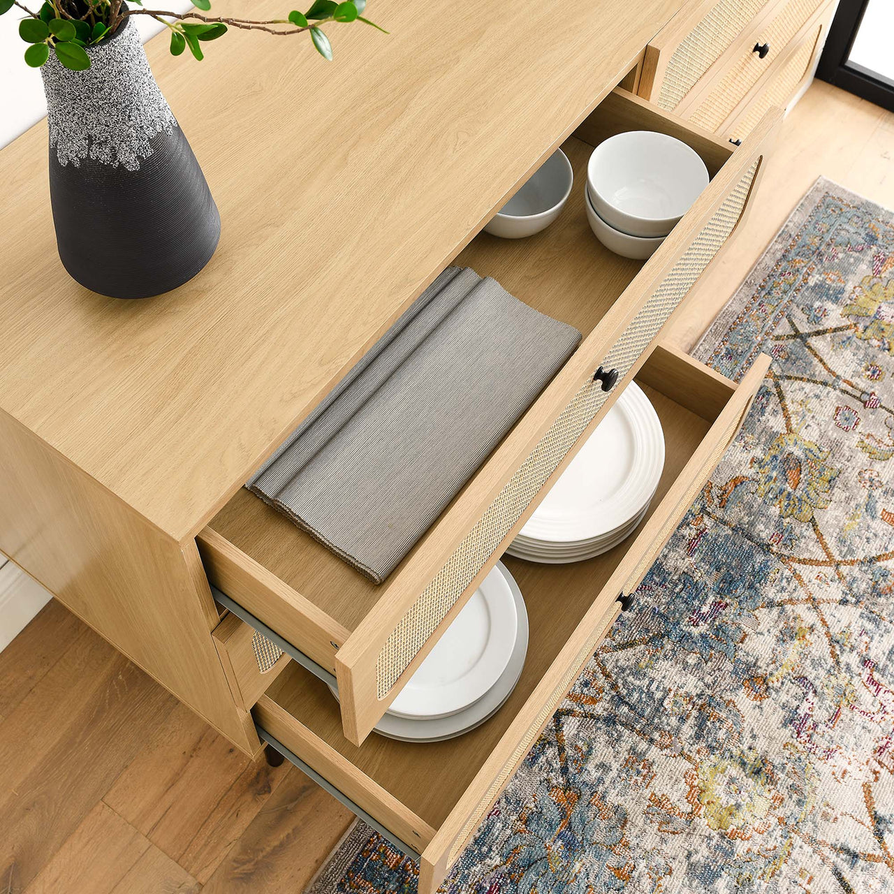 Calden 6-Drawer Dresser, Oak