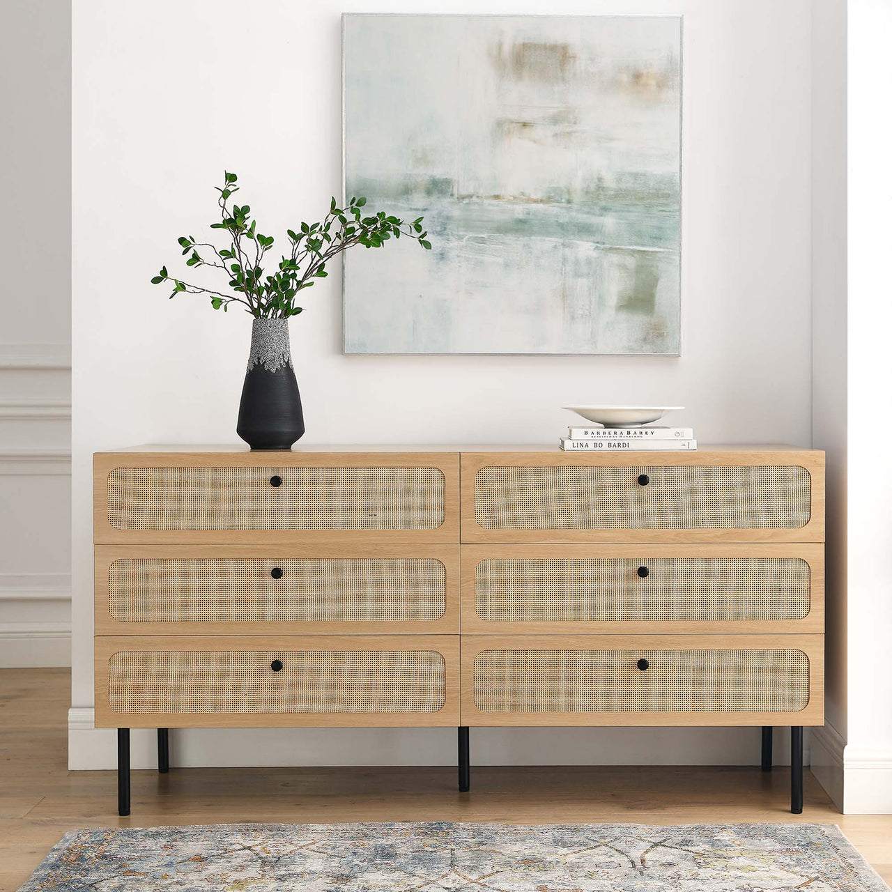 Calden 6-Drawer Dresser, Oak