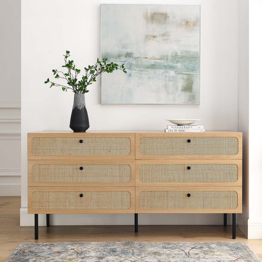 Calden 6-Drawer Dresser, Oak